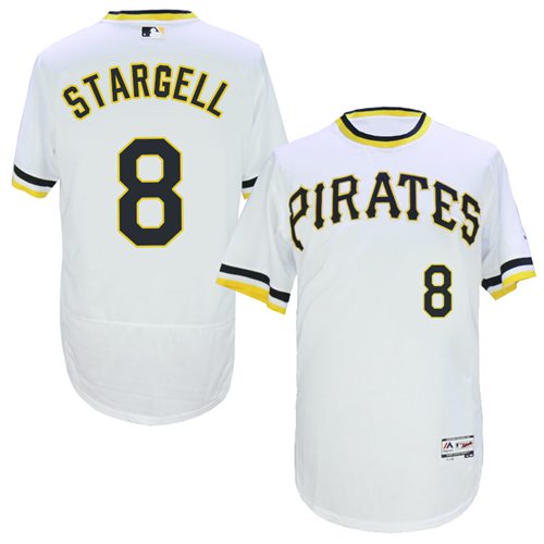 Pirates #8 Willie Stargell White Flexbase Authentic Collection Cooperstown Stitched MLB Jersey